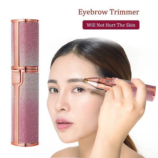 Portable 2 IN 1 Electric Epilator Eyebrow Trimmer Female Body